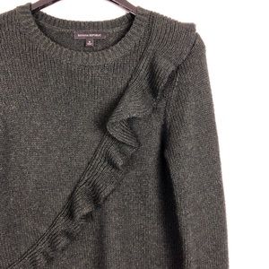 Banana Republic Merino Blend Ruffle Crew Sweater